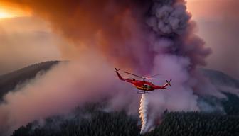 Fliegerstaffel aus Fuldatal in Hessen unterstützt bei Großbrand am Brocken im Harz am Morgen